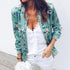 Outerwear & Coats Jackets Womens Ladies Retro Floral Zipper Up Bomber Outwear Casual coats and jackets women - menochic